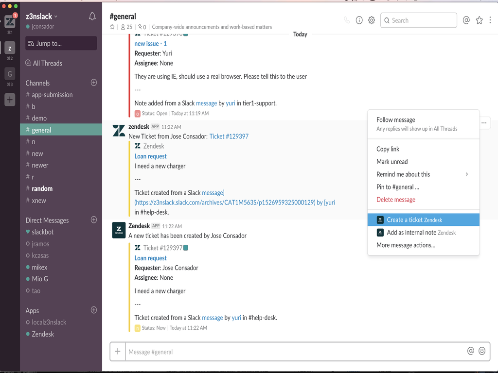 Slack and Zendesk<sup>®</sup> Support Integration [Slack and Zendesk<sup>®</sup> Support App Integration. Ticketing, Internal Collaboration, Workflows. CRM and Customer Experience (CX)]
