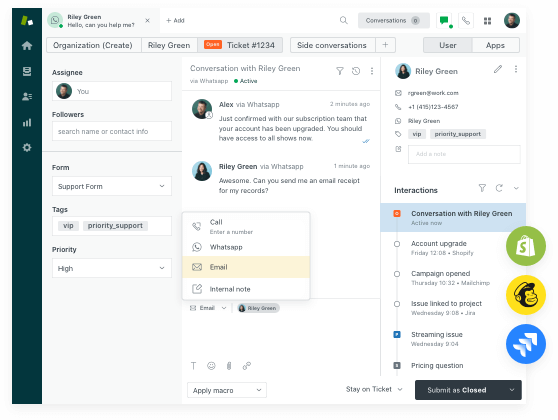 Zendesk Interface: Unified Agent Workspace for an omnichannel Customer Experience [Zendesk Interface. Unified Agent Workspace. Omnichannel Customer Experience (CX). Public Integration Apps. CRM and Customer Service Automation.]